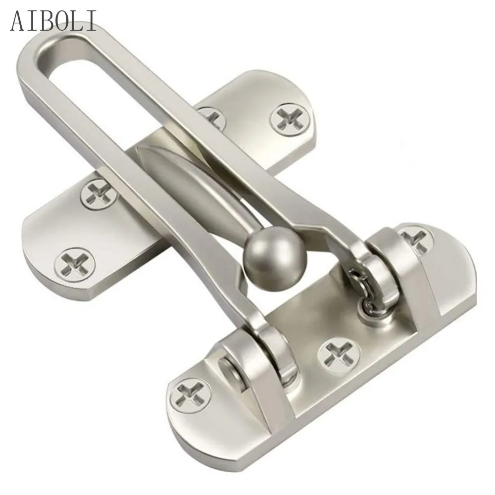 Home Anti-theft Door Buckle Bedroom Kids Room Door Bar Lock Stainless Safety Chain Hotel Anti-lock Buckle Insurance Door Bolt