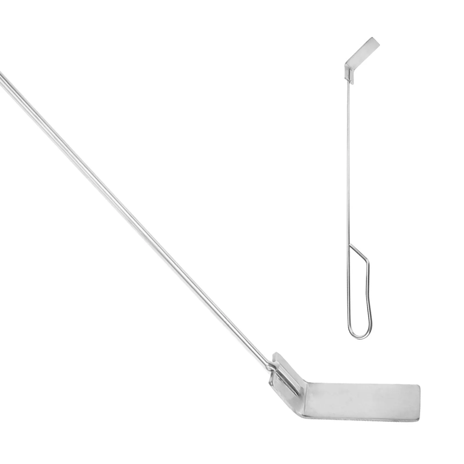 

46Cm Stainless Steel Bbq Ash Tool Rake Poker For Smoker Grill Charcoal Stove Rustproof High Temp Resistant Durable