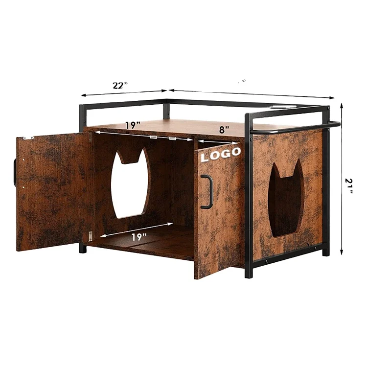 

Durable Wood Pet Furniture Cat Box Enclosure Wholesale Cats Box Table Furniture