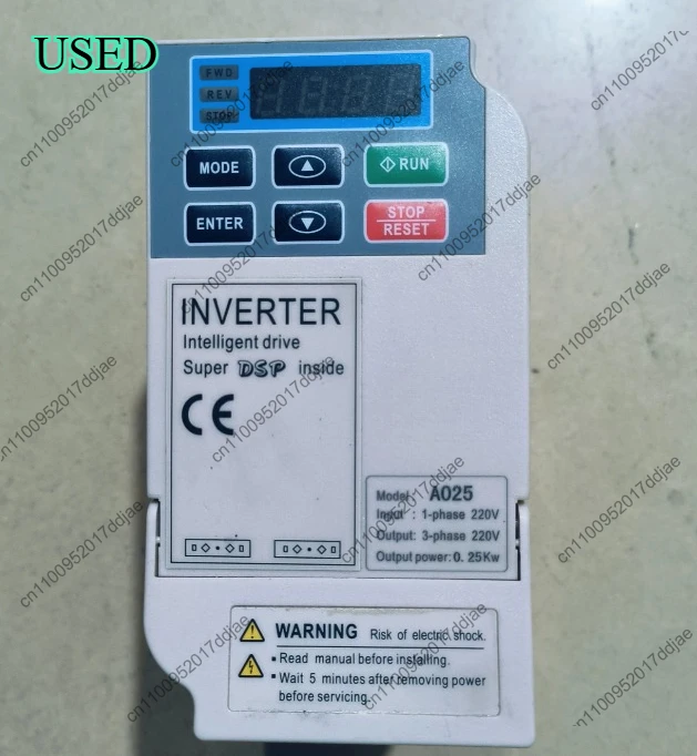 

0.25kw 220v A025 inverter - excellent condition, full functionality. a025