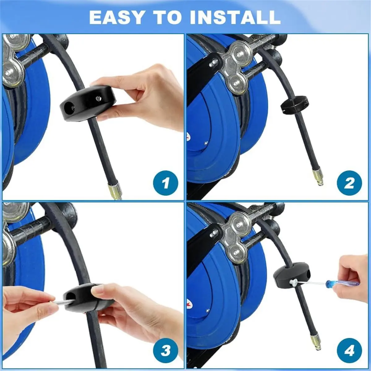 Ball Stopper for Air Hose Reels, Adjustable Hose Bumper for 3/8
