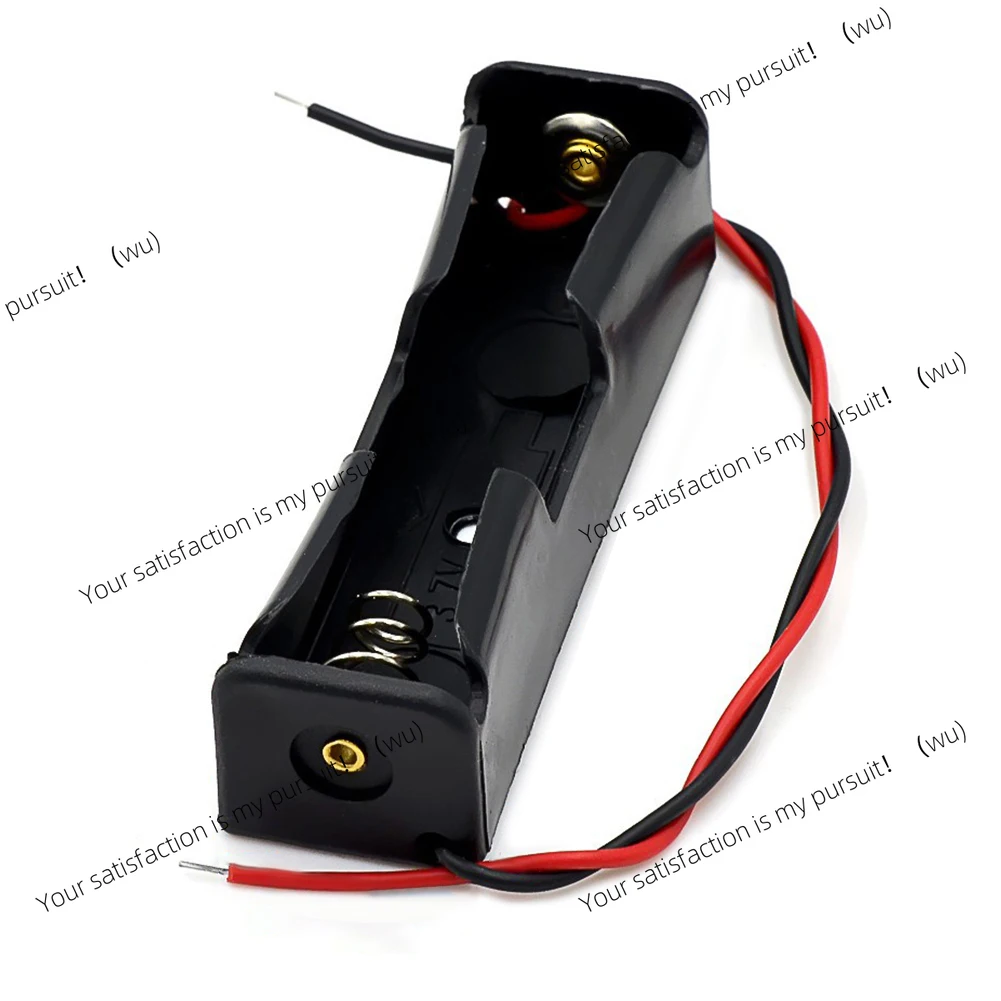 حامل علبة البطارية البلاستيكية، حاوية حامل مشبك البطارية DIY مع سلاسل سلكية، لبطاريات 18650 3.7 فولت