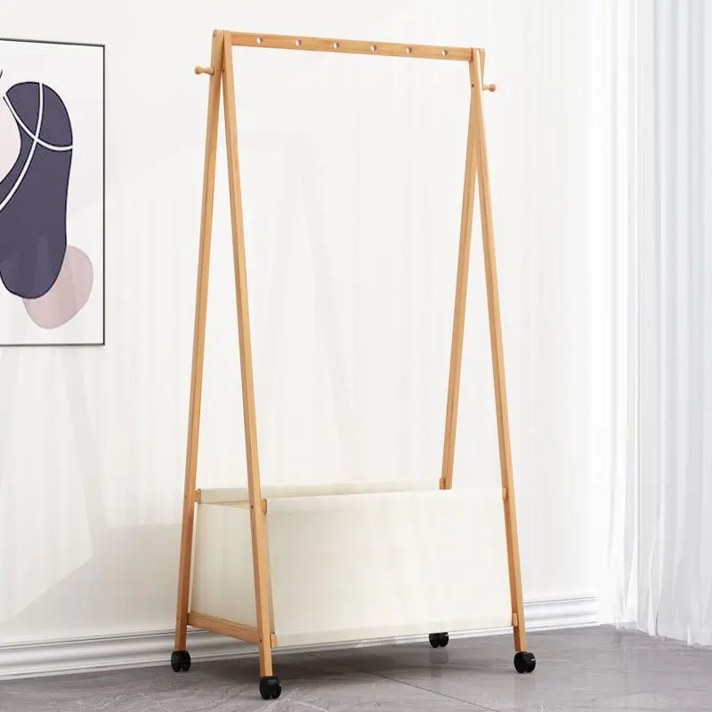 Simple clothes rack floor bedroom coat rack clothes