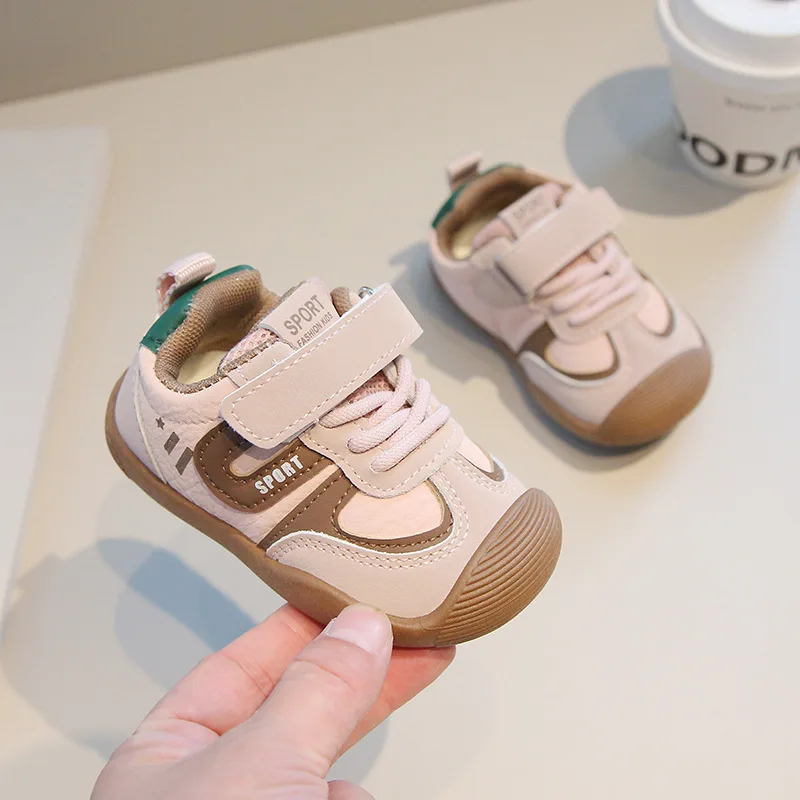 2026 Girls Spring  New Style Soft Bottom Dequn Shoes for Toddlers Learning to Walk Shoes Children's Footwear Kids Shoes