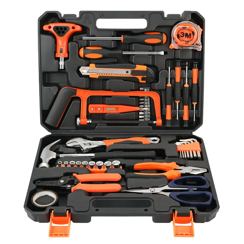 Cocok untuk Set Gagang Bit Tang Kunci Pas Ratchet Baja Alat Industri Manual untuk Paket Casing Keras Perbaikan Mobil dengan Kustom OEM
