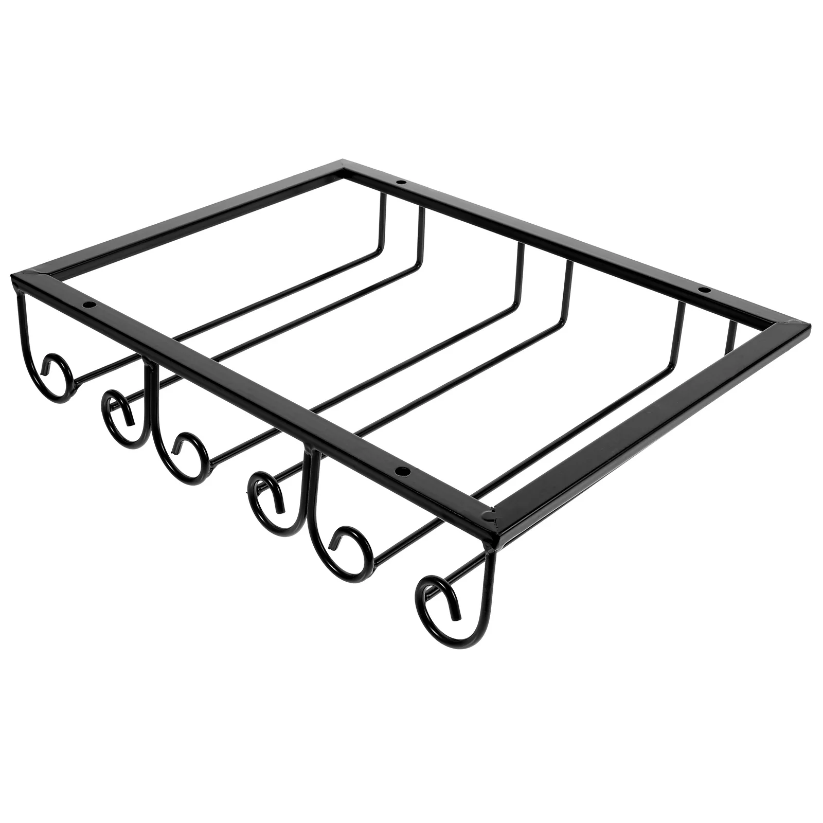 

Compact Iron Wine Glass Rack Under Shelf for Organized Storage in Kitchen Bar Wine Glass Rack Bar Glasses Organizer