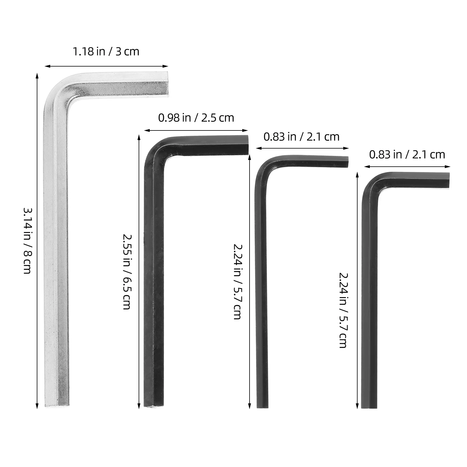 

DOITOOL 1 Set L Key Wrench Tool for Furniture Bike Metal Assembly Repair Carbon Steel Hand Tool