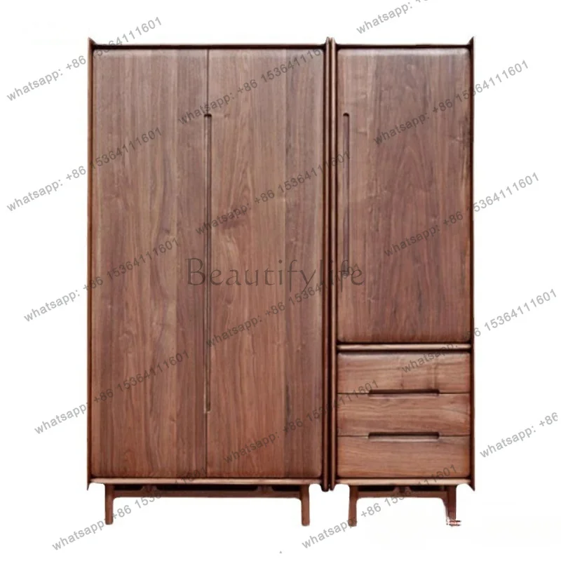 PG Nordic Rail Top Wardrobes Closet Wooden Hall Drawers Lounges Adult Wardrobes Closet Space Saving Guarda Roupas Furniture Home