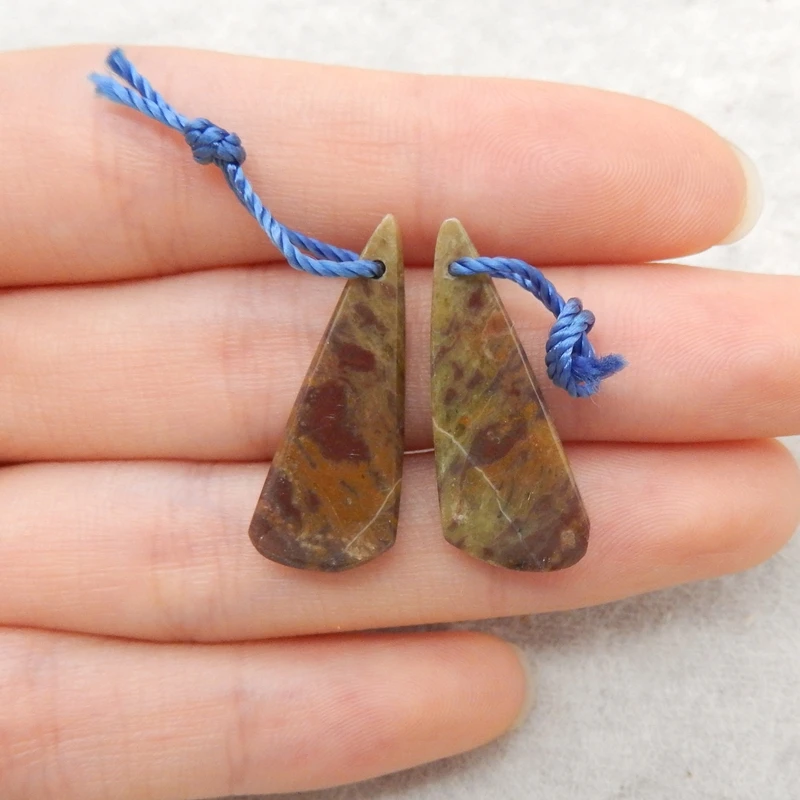 Mushroom Jasper Heart-Shaped Pendant Earthy Marbled Gemstone Jewelry Component for Handmade Bracelets And Necklaces