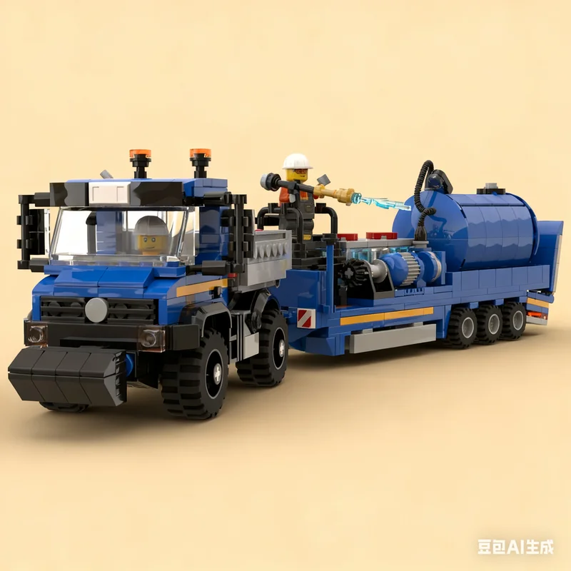 691pcs MOC Acorn Utility Truck Sprayer Trailer City Farm Model Building Blocks Architecture Idea Kids DIY Christmas Gifts Toys