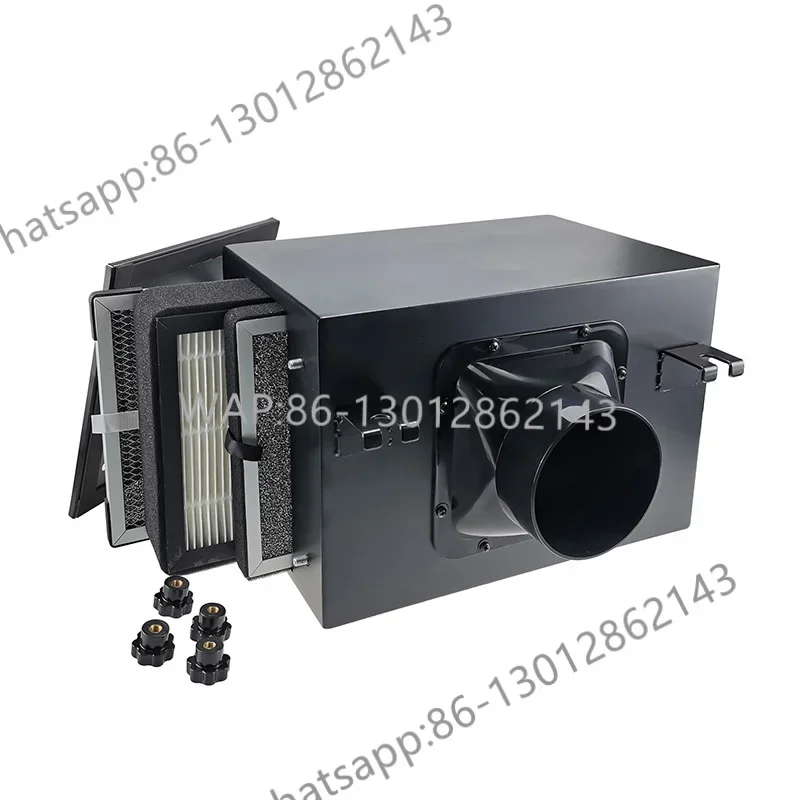 Fresh Air Intake Inline Filter Box With Pre-filter, Activated Carbon and HEPA filter For HVAC System to Intake Fresh Air