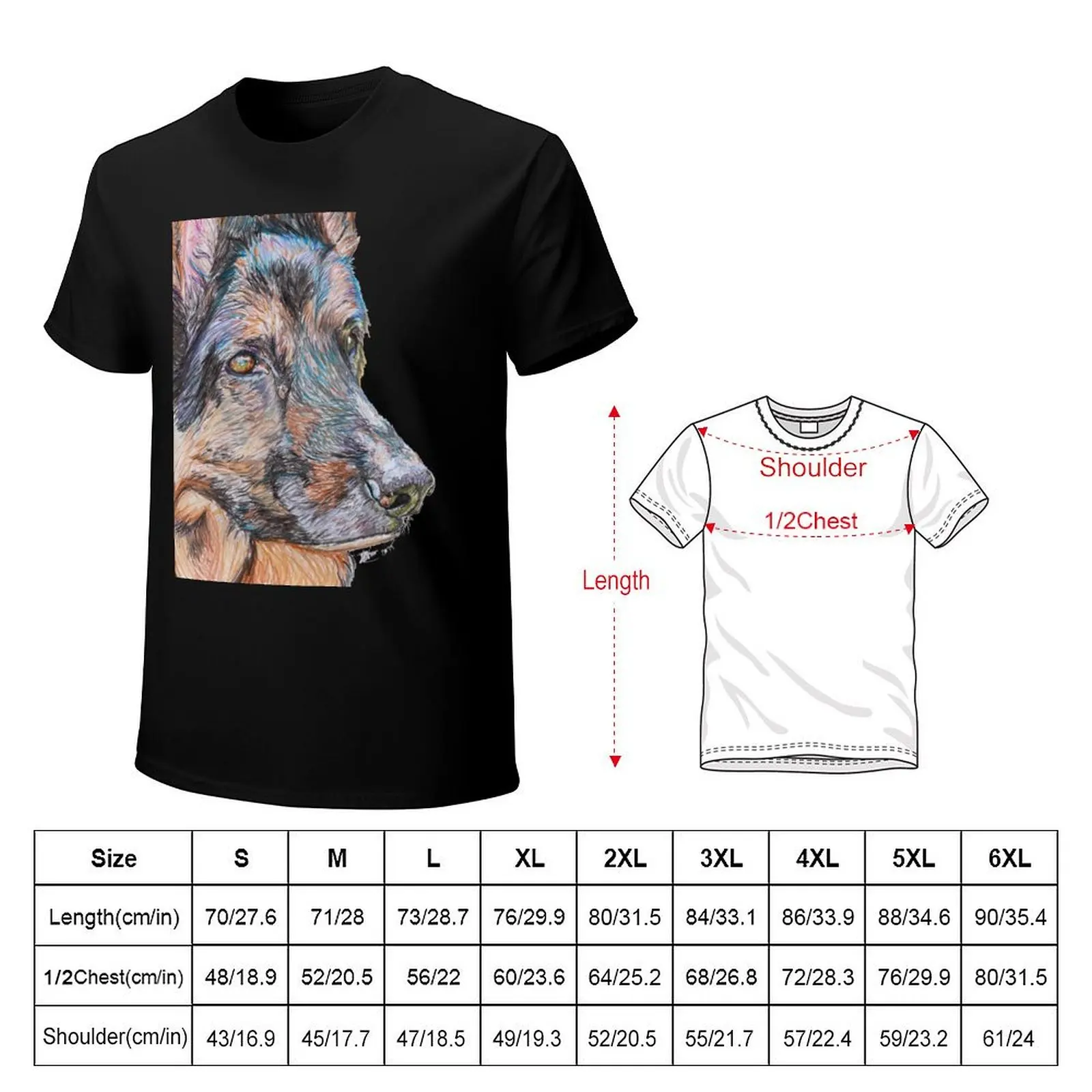 German Shepard T-Shirt Durable Work Wear T-Shirt