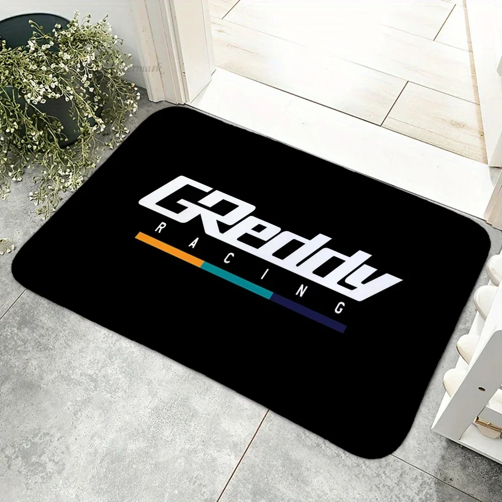 1pc Greddy Super Racing Floor Mat Floor Mat Anti-Slip Kitchen Bedroom Handmade Tufted Rug Carpet Living Room