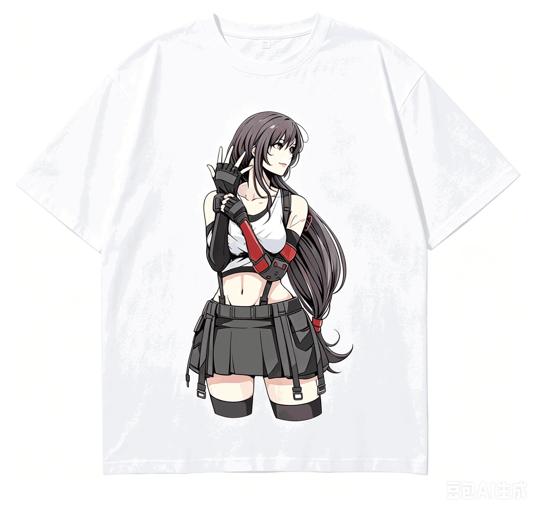 FINAL FANTASY 7 Tifa Lockhart Anime Lover T-shirt Harajuku Cotton New Model High Street Retro Fashion Oversized Unisex Couples