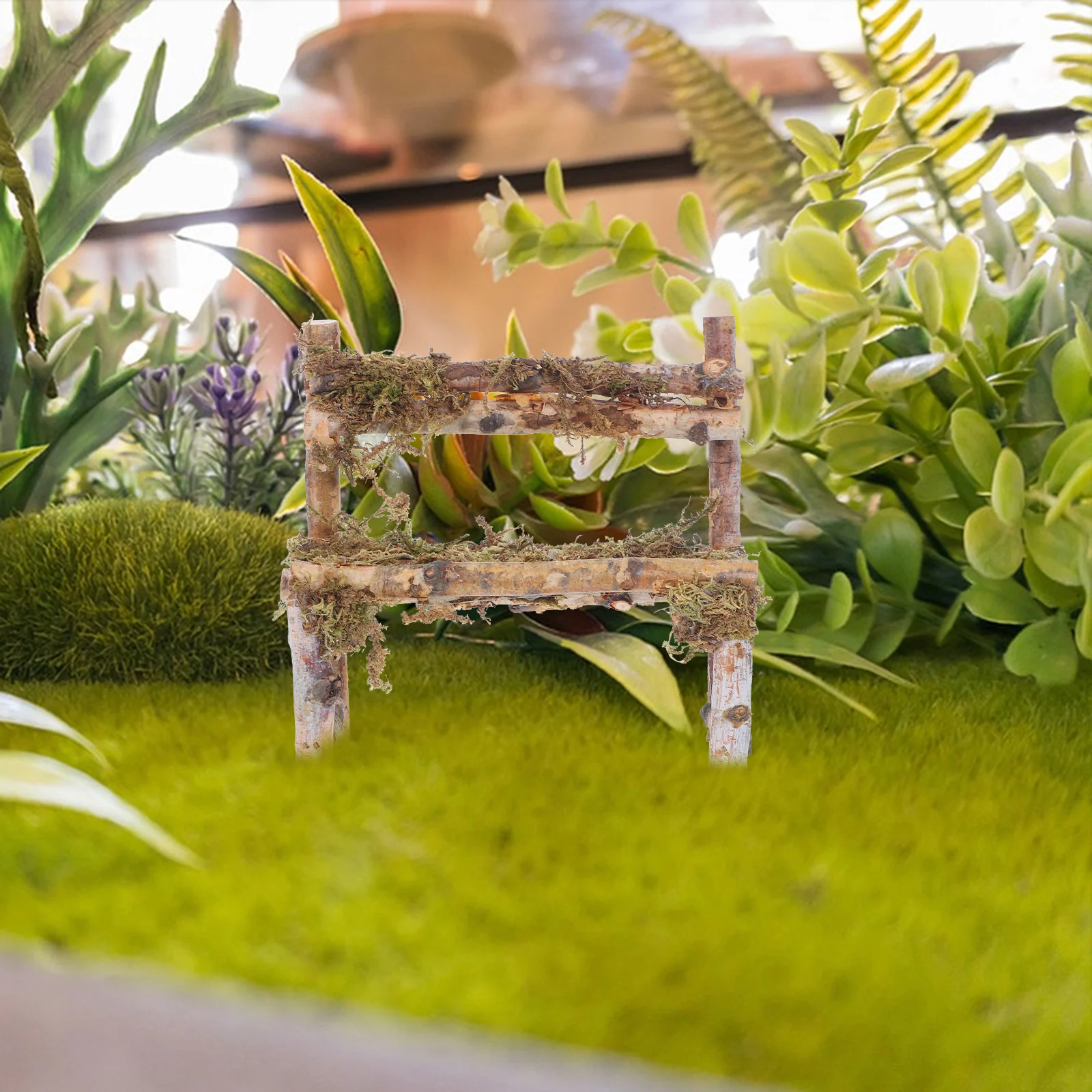 Mini cadeira de madeira ornamentos cadeiras casa de bonecas mesa de jardim móveis de cozinha decoração adereços decorações micro paisagem