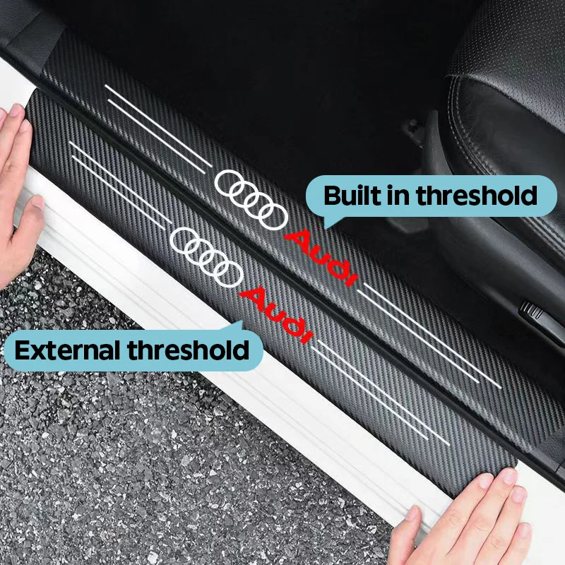 Car Door Threshold Anti Scratch Tape Protective Strip Stickers Styling for Audi A4 b6 b8 b7 b9 b5 A6 A3 A8 Q3 Q5 Q7 Q8 S3 S4 S5