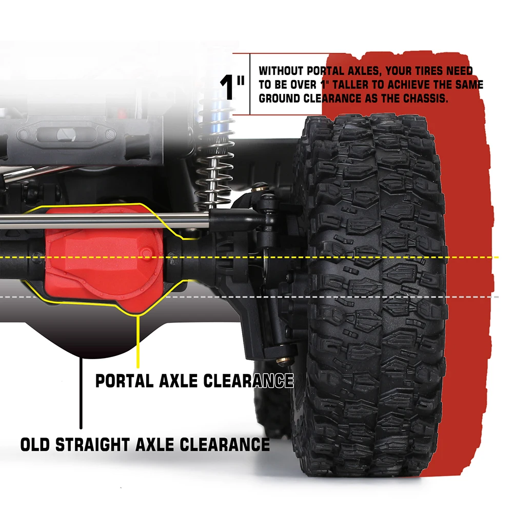 Metal Front and Rear Portal Axles for RC Traxxas TRX4 1/10 Rock Crawler Car Replace Upgrades Parts