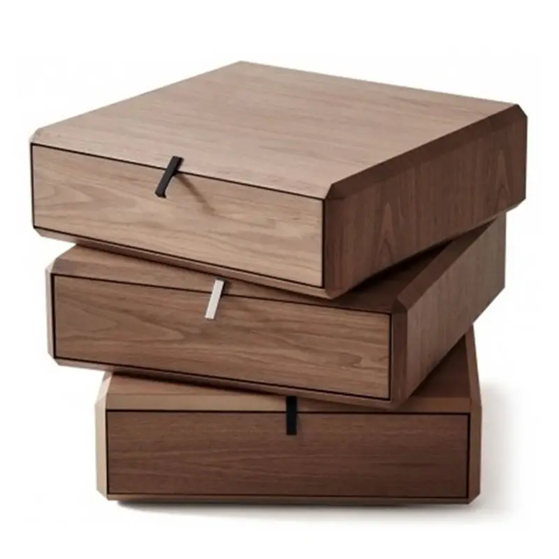 

Wood solid bedside table Luxury modern creative home furniture Bedroom bedside table