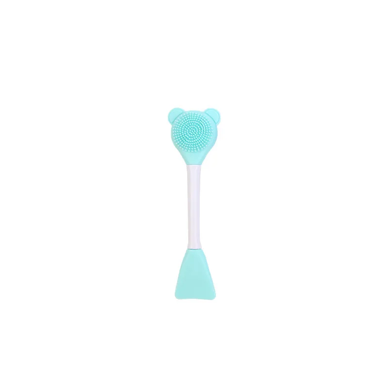 Bear Silicone Double Head Facial Mask Brush Mask Adjusting Beauty Mud Film Facial Brush Makeup Tools Blackhead Removal