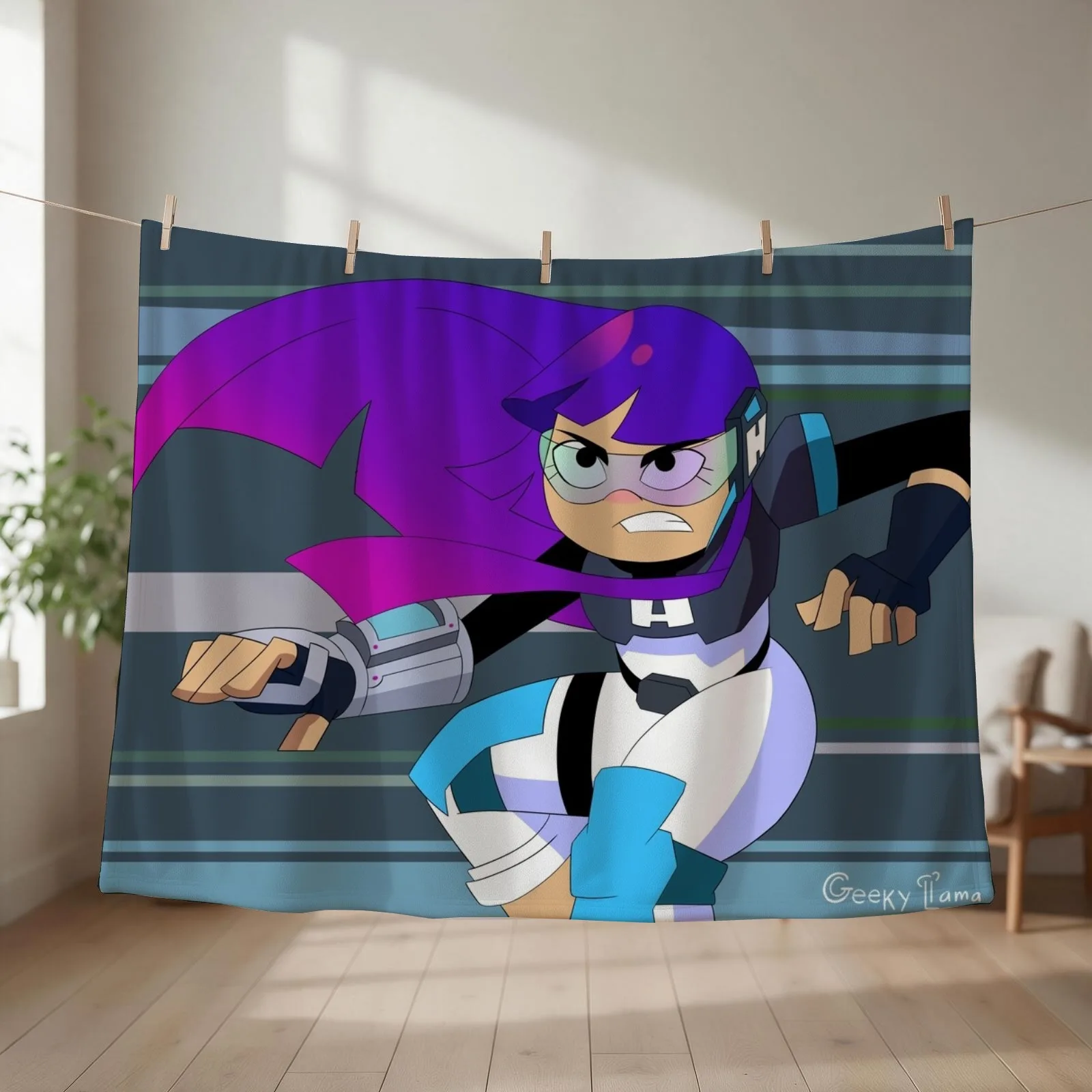 Miko Kubota (Glitch Techs) Throw Blanket Bed covers sofa bed Furrys Soft Plush Plaid Blankets
