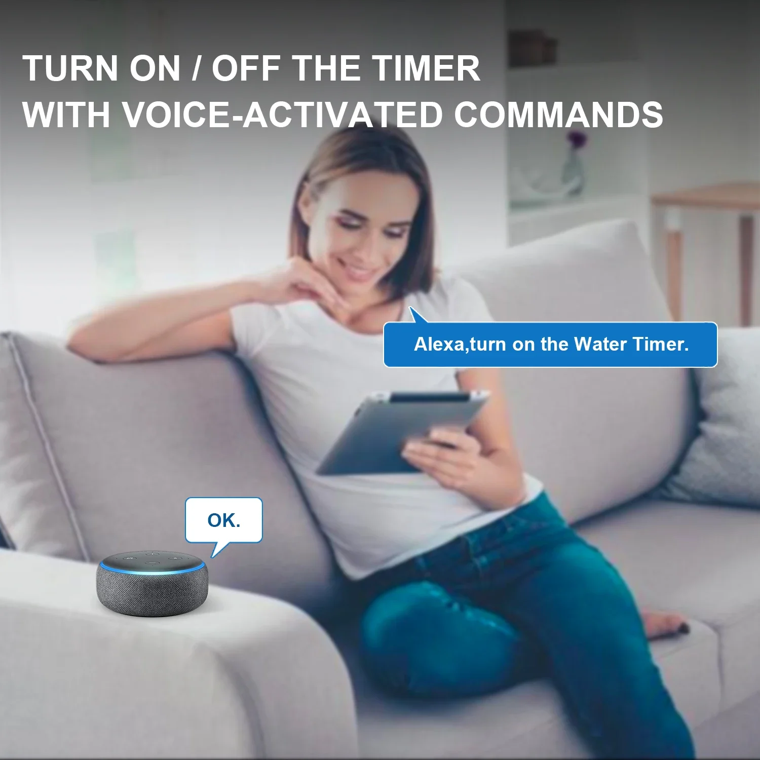 Tuya Wifi Sprinkler Timer 2 Zone, Smart Wassers ch lauch Timer kompatibel mit Alexa und Google Regen verzögerung für Gartenhöfe und Rasenflächen