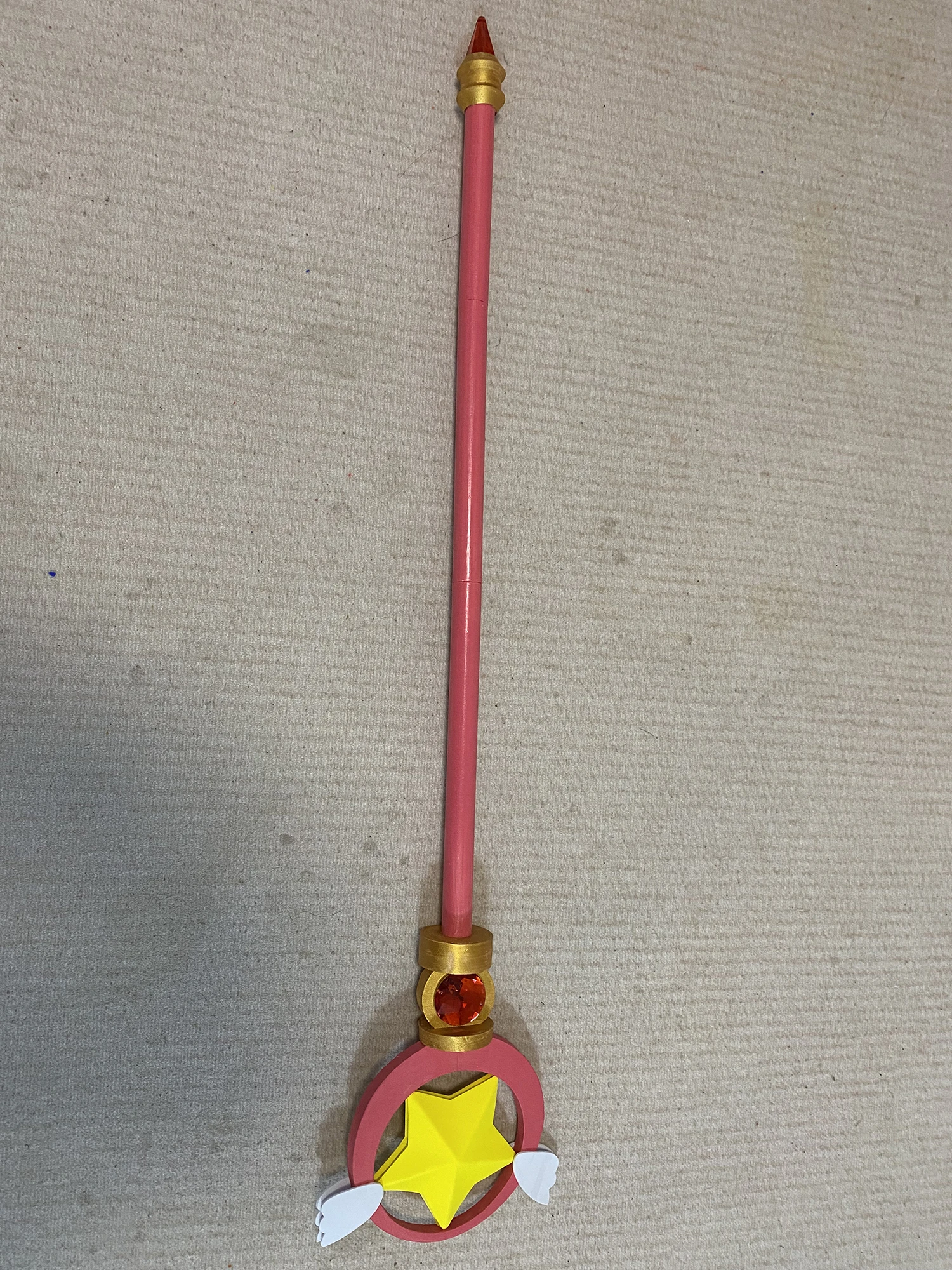 Brdwn Card Captor Sakura Kinomoto Vögel Kopf Sterne Cosplay handgemachte Zauberstab Stab – Detail 6