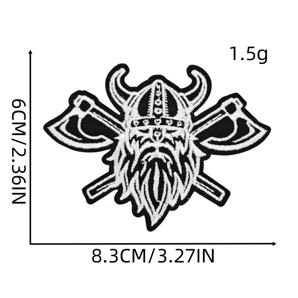 Viking Totem Raven Nordic Style Laser Engraving Iron On Patch Viking Morale Badge IR Luminous Backpack Tactical Stickers