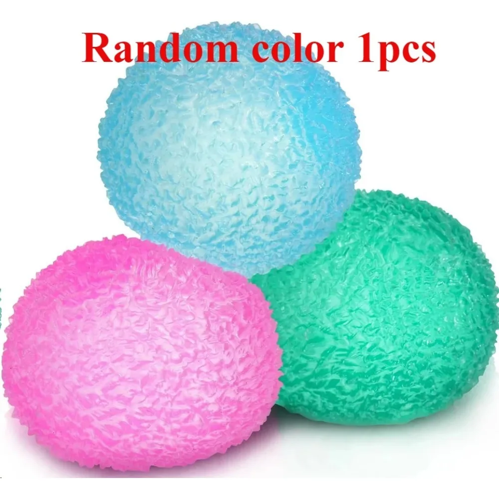 Einzelnes Eisball-Squishy-Spielzeug mit mehrfarbiger Textur: Weiches Zappelspielzeug zum Kneifen und Knallen, ideales Geschenk für Kinder und Erwachsene im Hallow