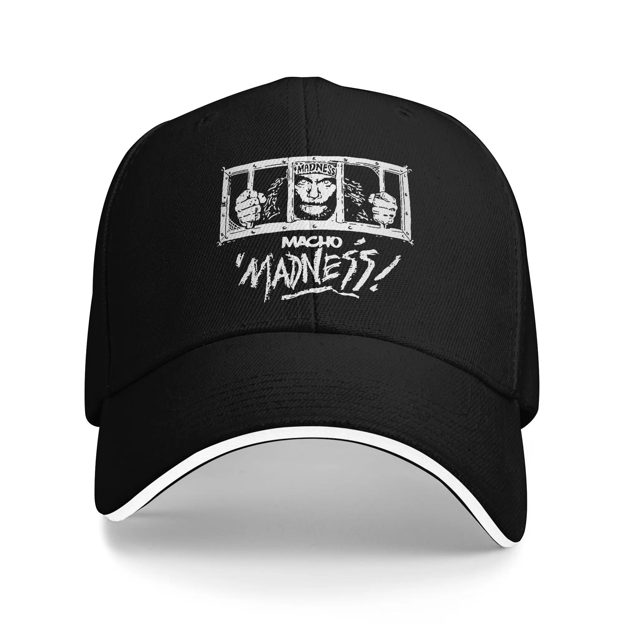 NWO Macho Man Randy Savage Madness Sandwich Sombreros Unisex, Sombrero ajustado Gorra de carreras Gorra de béisbol de poliéster ajustable de alta calidad