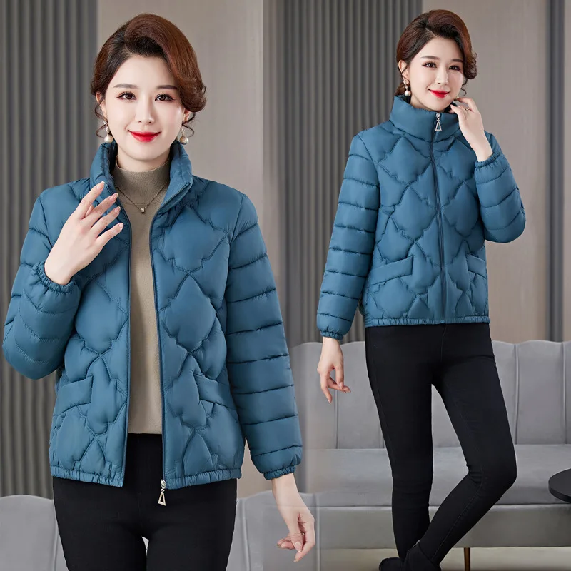 Parkas de algodão solto para mulheres, jaqueta curta Puffer, versão coreana, jaqueta feminina slim, outwear feminino, novo, inverno, 2023