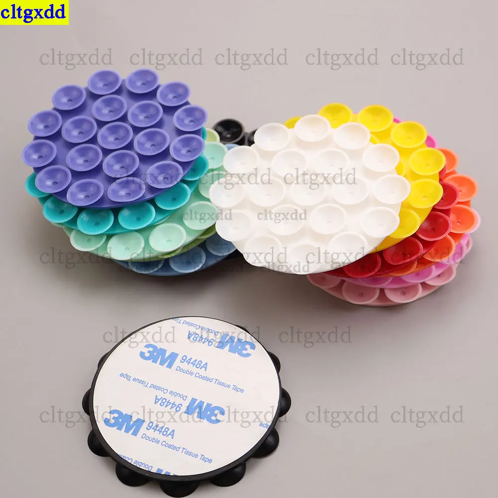 Cltgxdd 1 Piece Circular Portable Silicone Suction Cup Phone Holder Single-Sided Installation Car Navigation Universal Phone Hol
