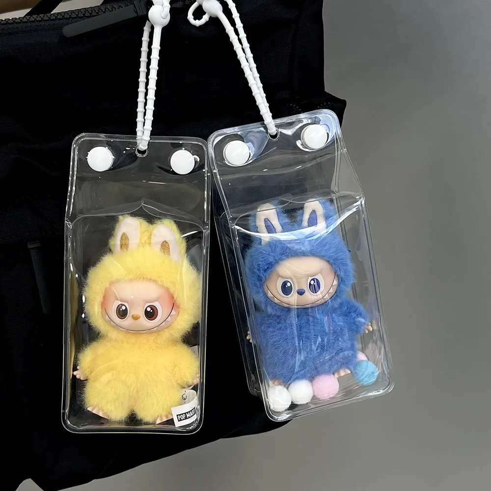 Display Bag for Labubu 4.0 The Monsters Pin for Love Series Transparent Outgoing Protective Bag For Labubu V4 Accessories