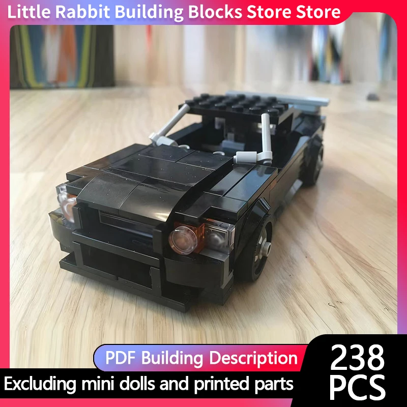 Popular Movie City Car Model MOC Building Bricks R34 Sports Car Modular Technology Children Holiday Gifts Assemble Toys Suit