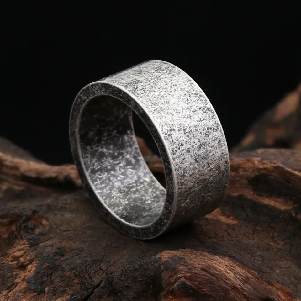 New Antique Silver Color Simple Rings For Men Women 316L Stainless Steel Punk Hip Hop Fashion Couple Ring Charm Party Jewelry