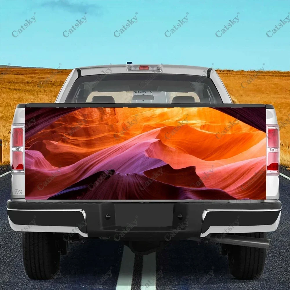 Spectacular Antelope Canyon Car Tail Trunk Protect Vinly Wrap Sticker Decal Auto Hood Decoration Sticker for SUV Off-road Pickup