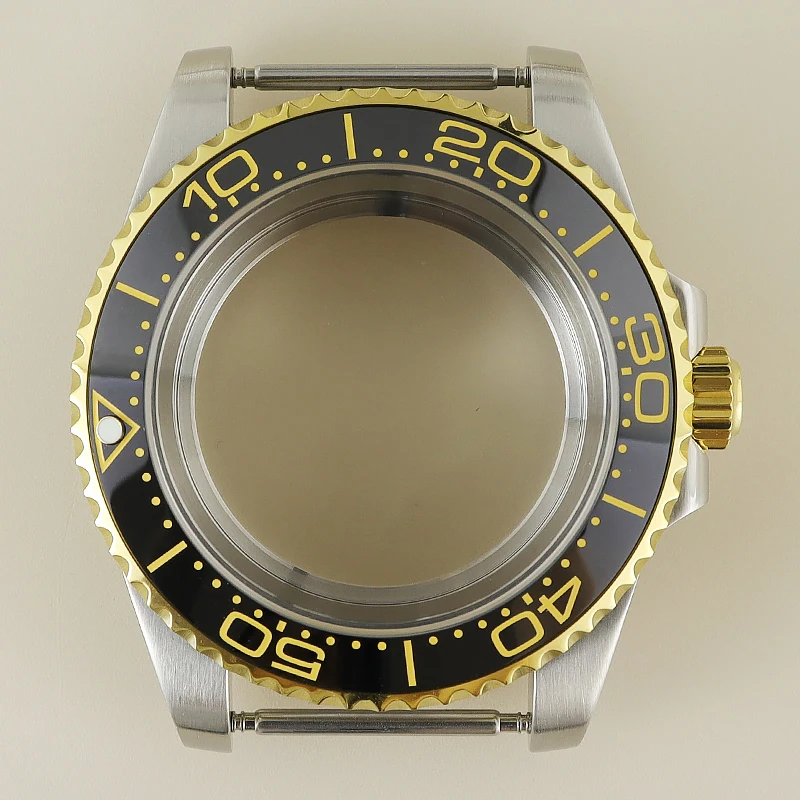 40 mm Ersatz-Uhrengehäuse, Keramiklünette, Saphirglas, wasserdicht, für NH35 NH36 Miyota 8215 PT5000 Uhrwerk, 28,5 mm Zifferblatt Sea Dweller