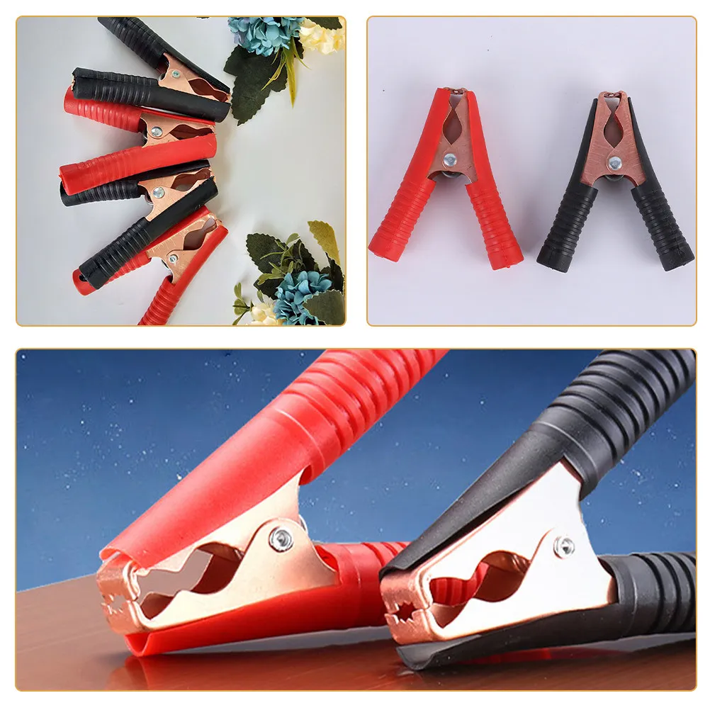 10Pcs Heavy-Duty Copper-Plated Battery Alligator Clamps for Car Truck Automotive Jumper Cables Charger Wiring Splashproof