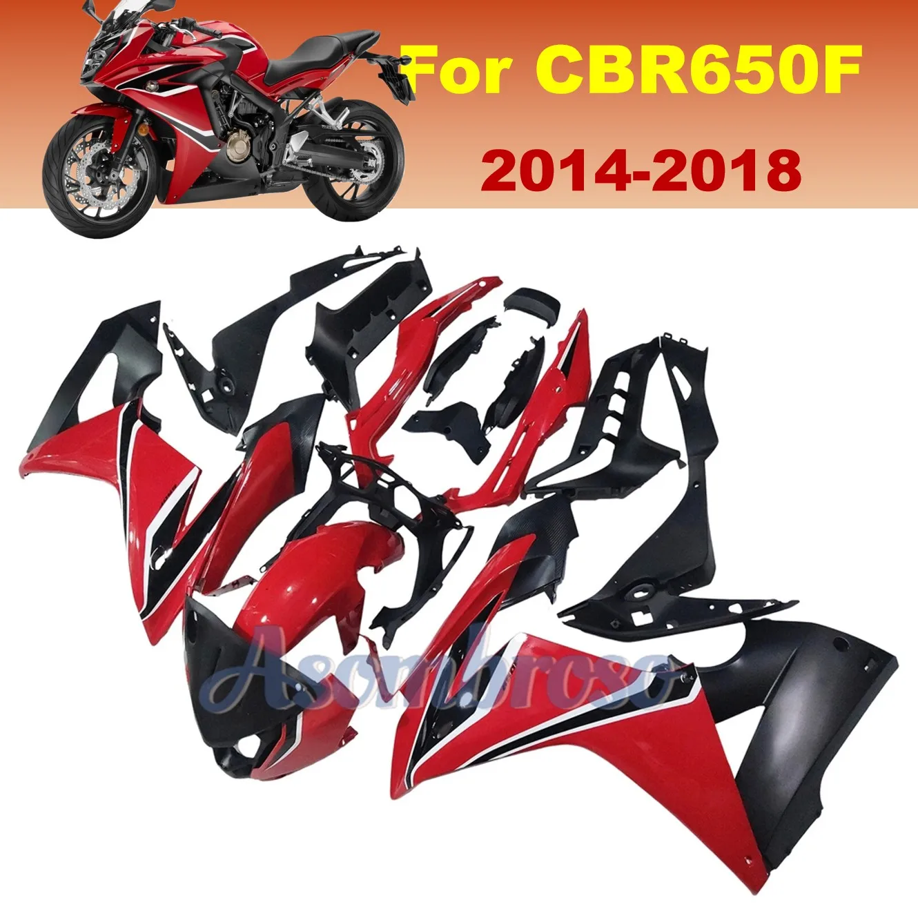 CBR 650F 2014-2018 ABS Plastic Fairing Set CBR650 15 16 17 Complete Motorcycle Bodywork Replacement Parts