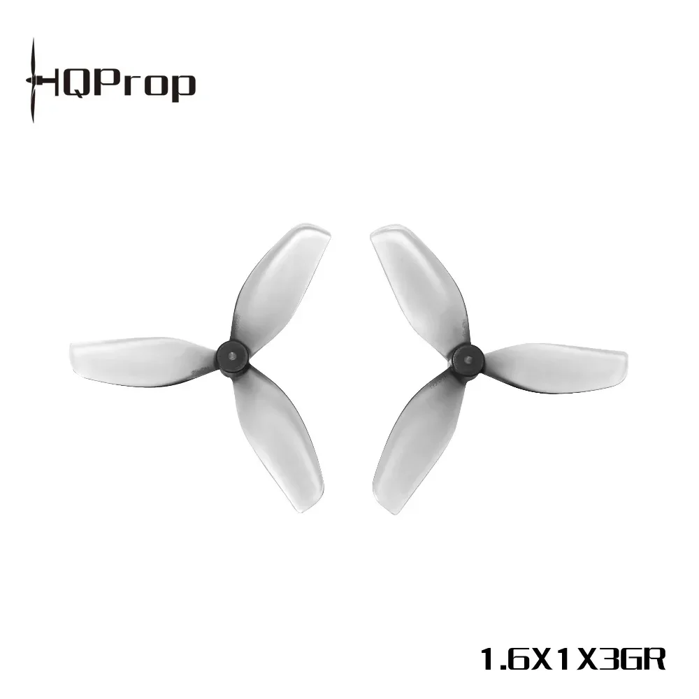 

2pairs HQ Ultralight Whoop Prop 1.6x1x3 40mm Grey 1mm/1.5mm Shaft for RC Tiny Whoop FPV Drone - Durable