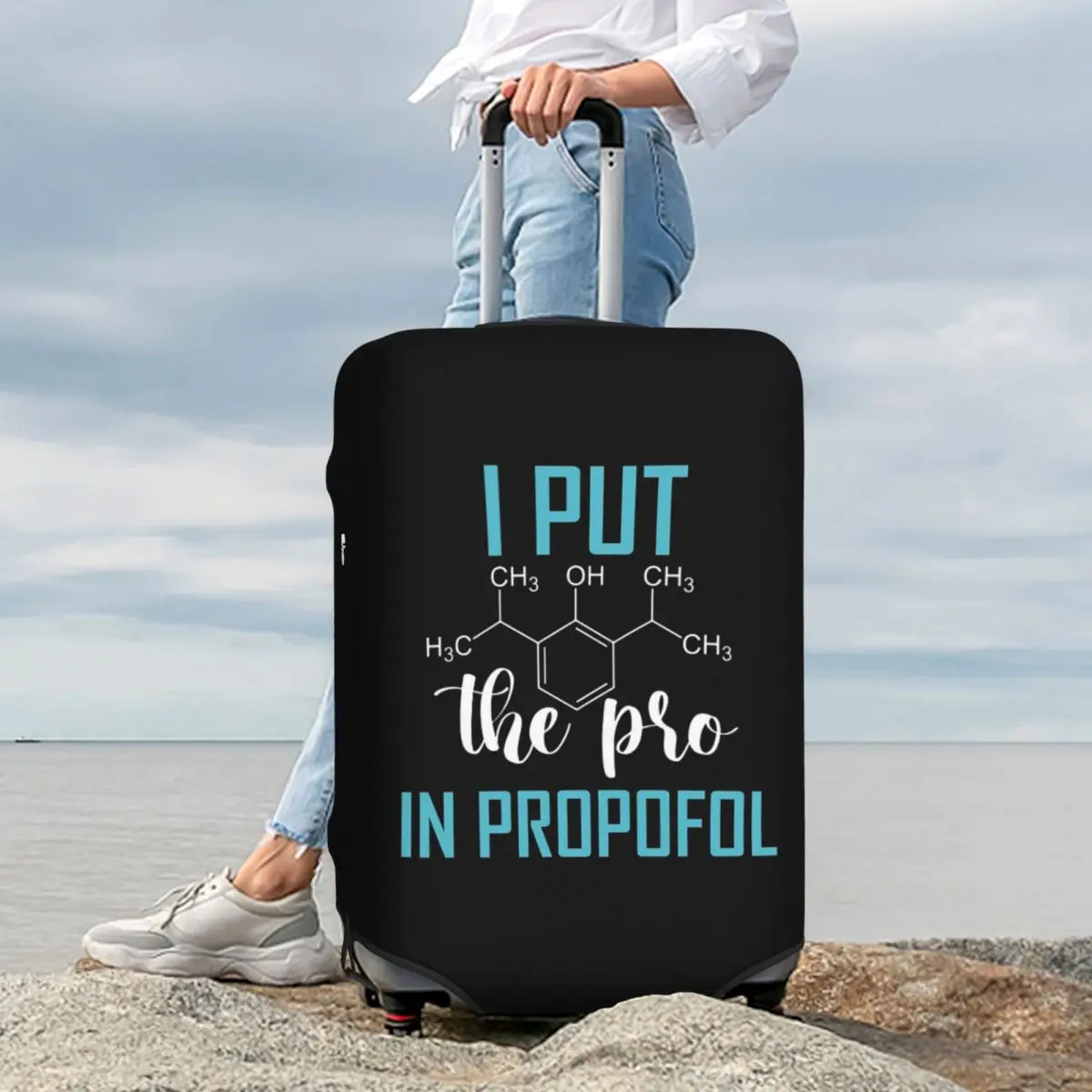 ANESTHESIA Pro In Propofol Capa de proteção elástica para mala de viagem Capa protetora para 18-32 polegadas