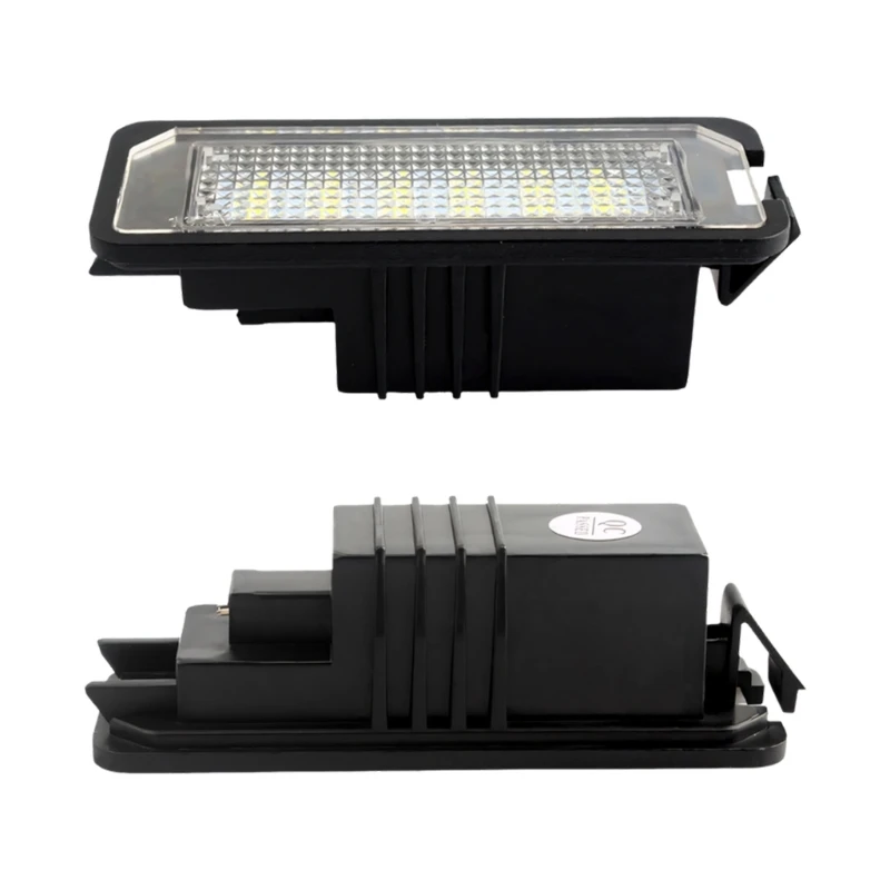 124B LED License Plate Light Assembly Pair for Select Vehicle Applications, Clear Lens Car Plate Lamp Pair for Daily Driving and