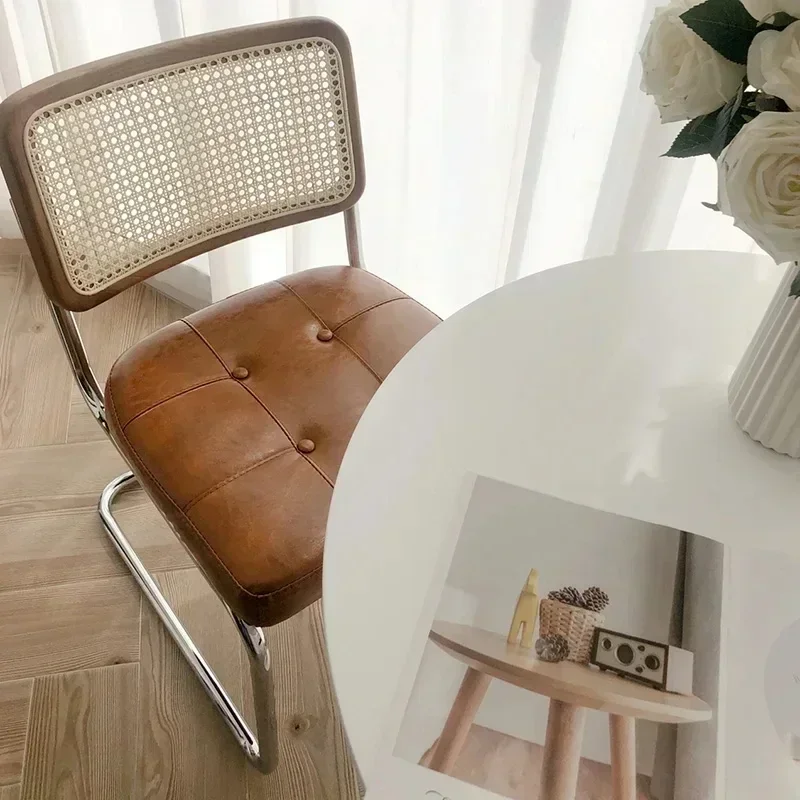 Hermosas Sillas de Comedor de Metal Modernas para Cocina, Sillas de Comedor de Lujo para el Hogar, Sillas de Comedor Nórdicas, Conjuntos de Muebles de Jardín