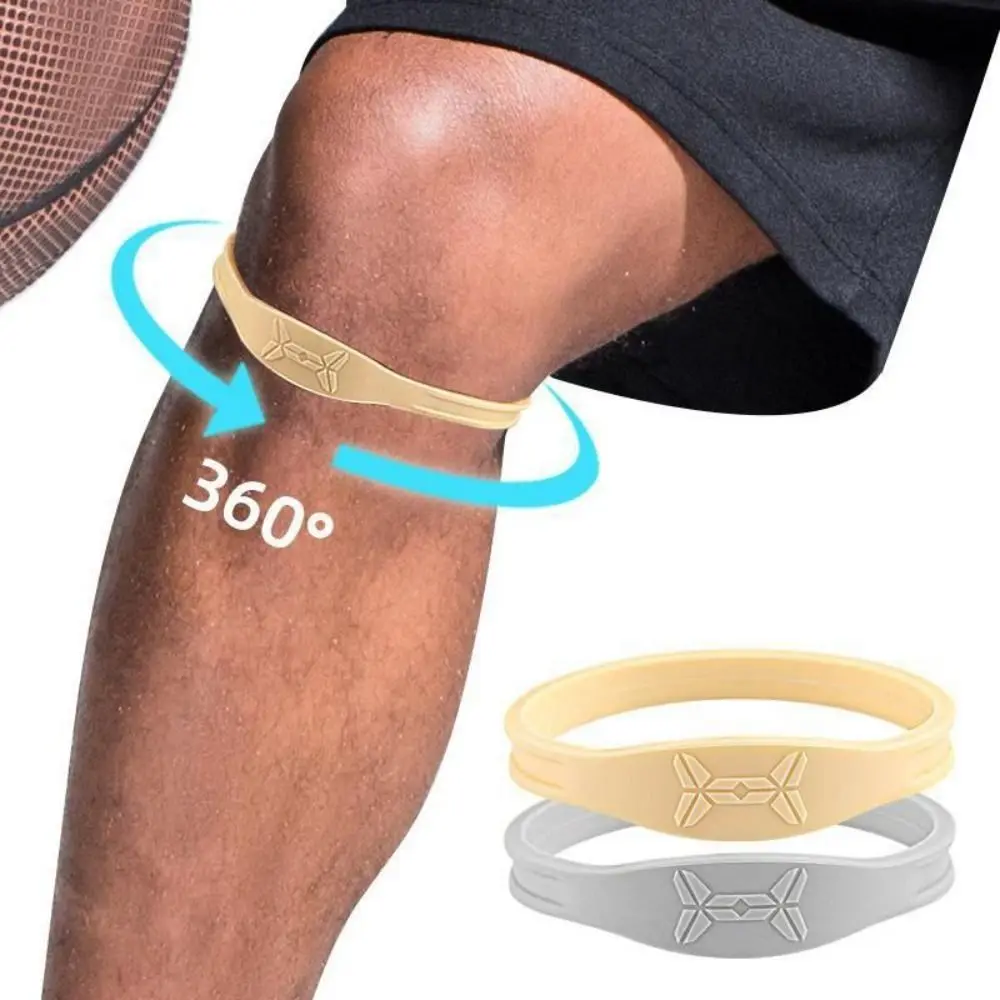 Silicone Patella Belt Nude Grey Fixed Protection Knee Force Belt Highly Elastic Flexible Patella Knee Joint Rope Ring Women Men