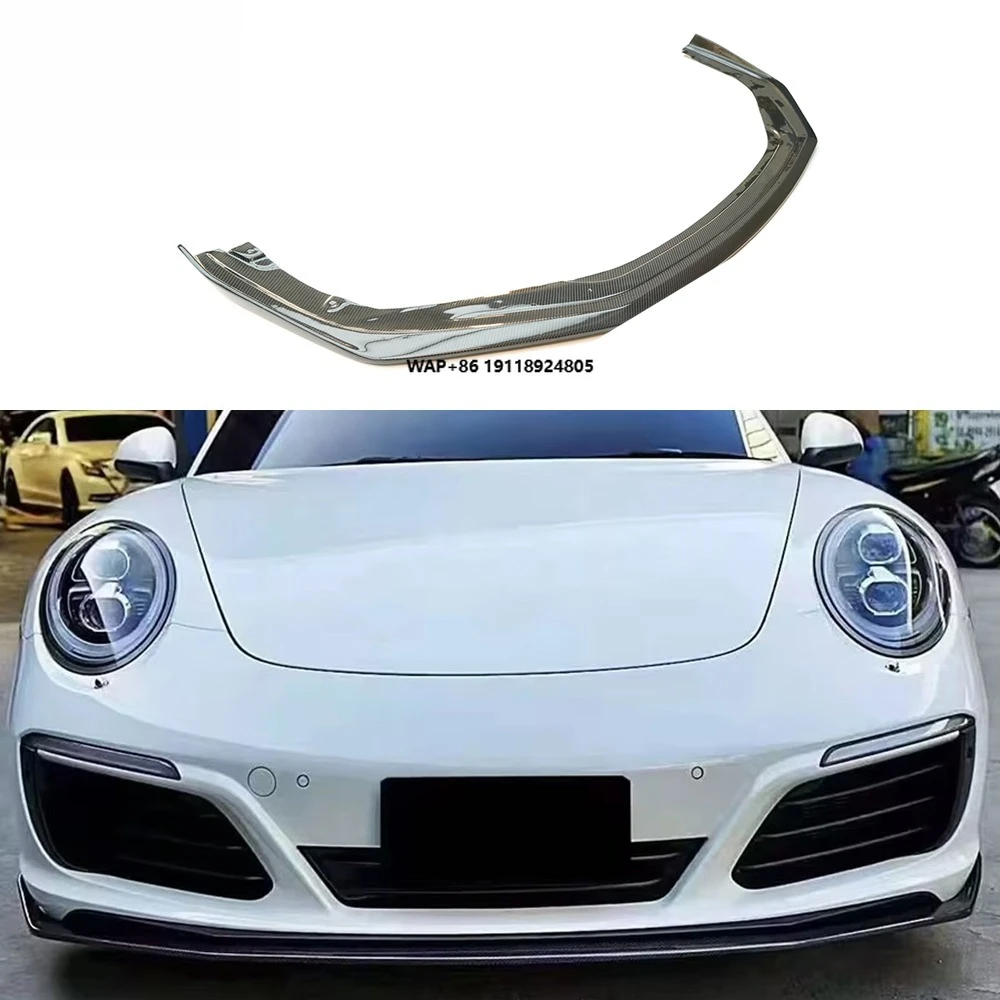 

Front Flow Guide Carbon Fiber Front Lip Car Bumpers Bodykit Body Kit Car Front Lip for 911.2 2016-2019