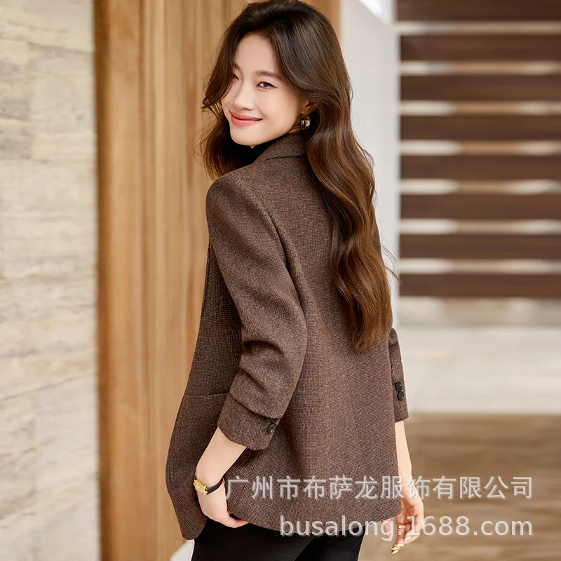 2025New Stylish Fashion Suit Casual Women's Long Sleeve Professional Blazer Formal Women's Single Jacket Workwear1891