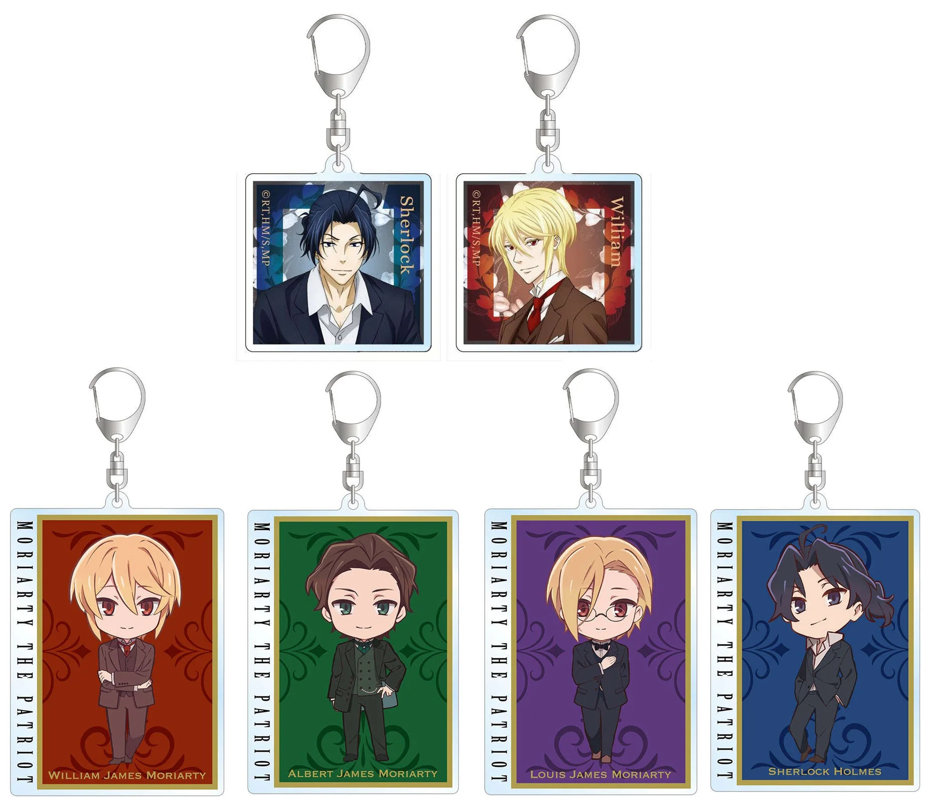 Anime Fans Gifts Charm Moriarty the Patriot William HD Figures Acrylic Keychain pendant Ornament Series About6cm