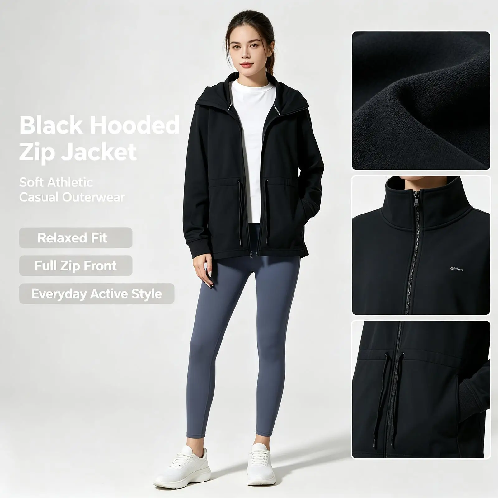 Under Armour Women's Sportswear Outdoor Windproof Running Training Fitness Casual Stand-Up Collar Jacket 6010112-001