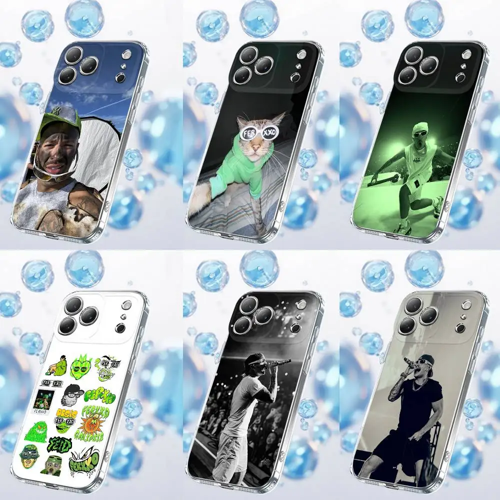 F-Feid Ferxxo SIXDO Cat Phone Case For iPhone 17,16,15,14,13,12,11 Plus,Pro,Max,Plus,E,SE4,Air,Mini Transparent