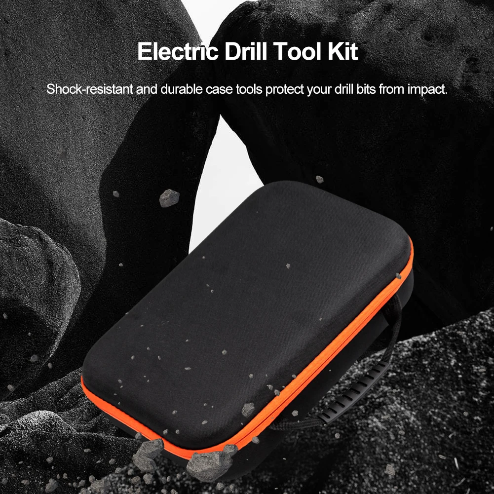 Electric Drill Tool Bag Multi-function Hardware Screws Nails Drill Organizer Pouch Large Capacity Waterproof Tool Carrying Case