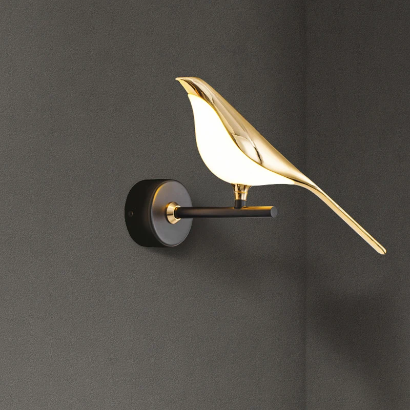 Modern Simplicity LED wall lamp Magpie bird model Light sconce light indoor lighting home kitchen bedside bedroom living room